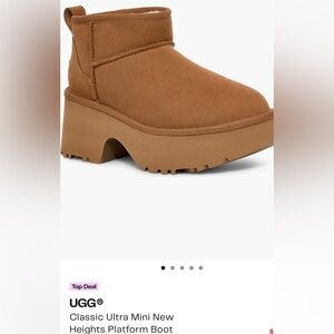 UGG Women's Brown Platform Heeled Boots
